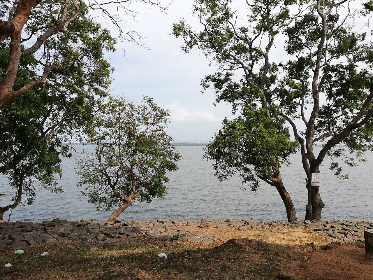 Open water of Kala Wewa, the 5th-century reservoir of King Dhatusena