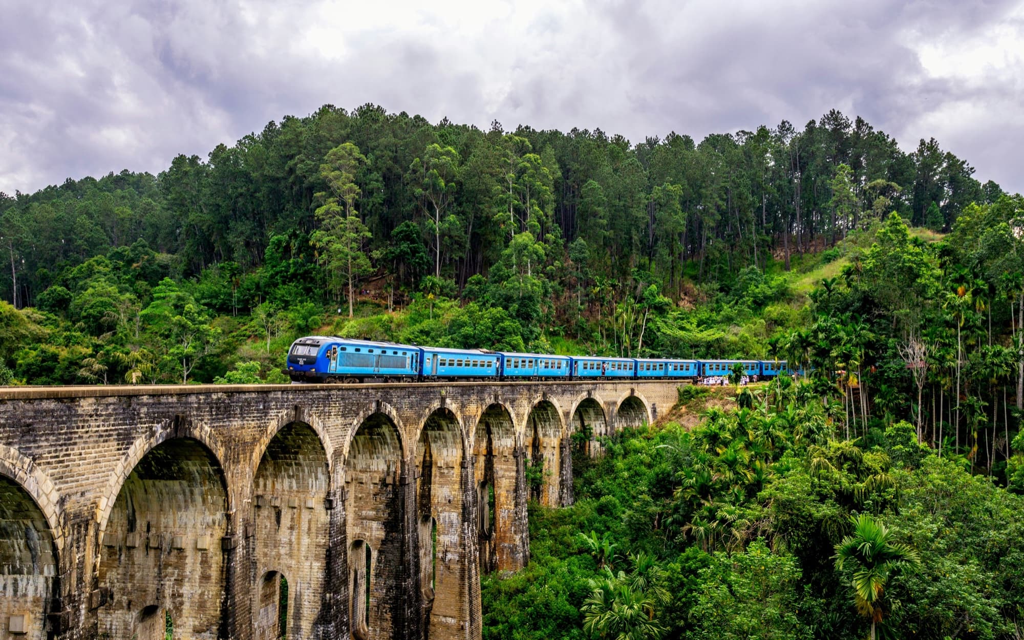 Nine Arch Bridge, a colonial-era railway bridge in Demodara