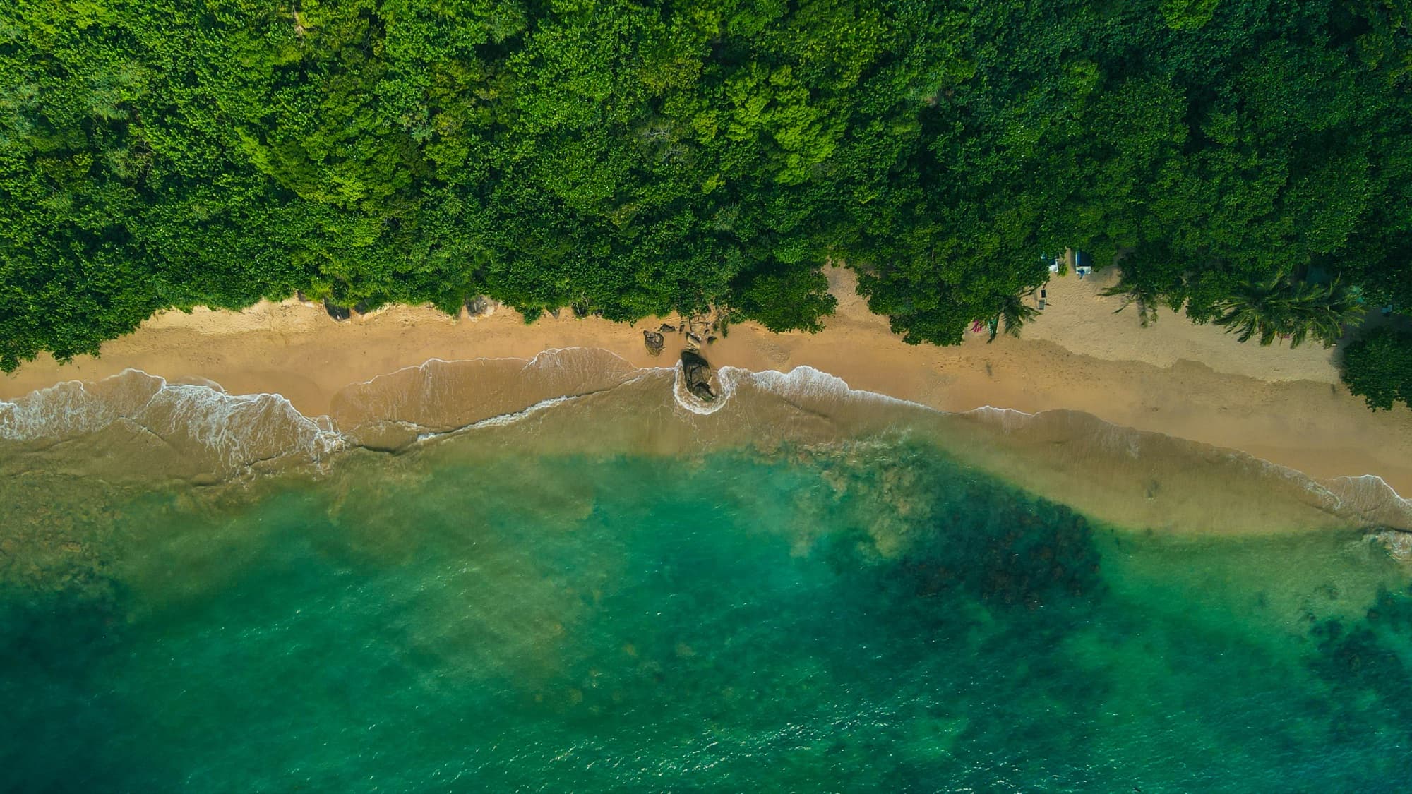 Unawatuna, a horseshoe bay east of Galle