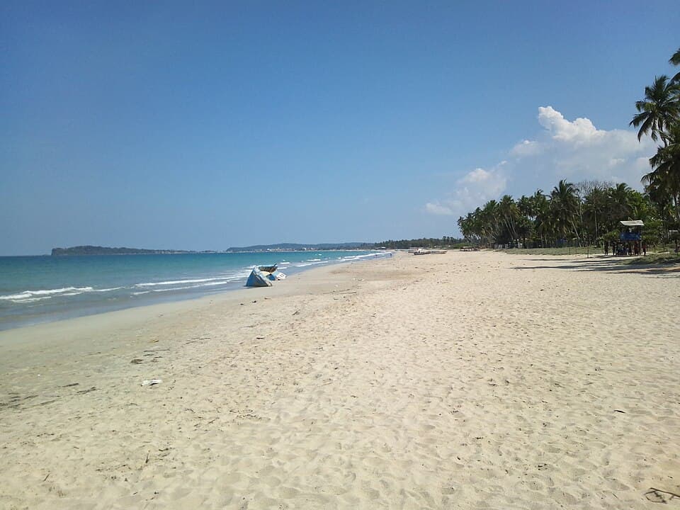 Uppuveli Beach, the long sand beach north of Trincomalee