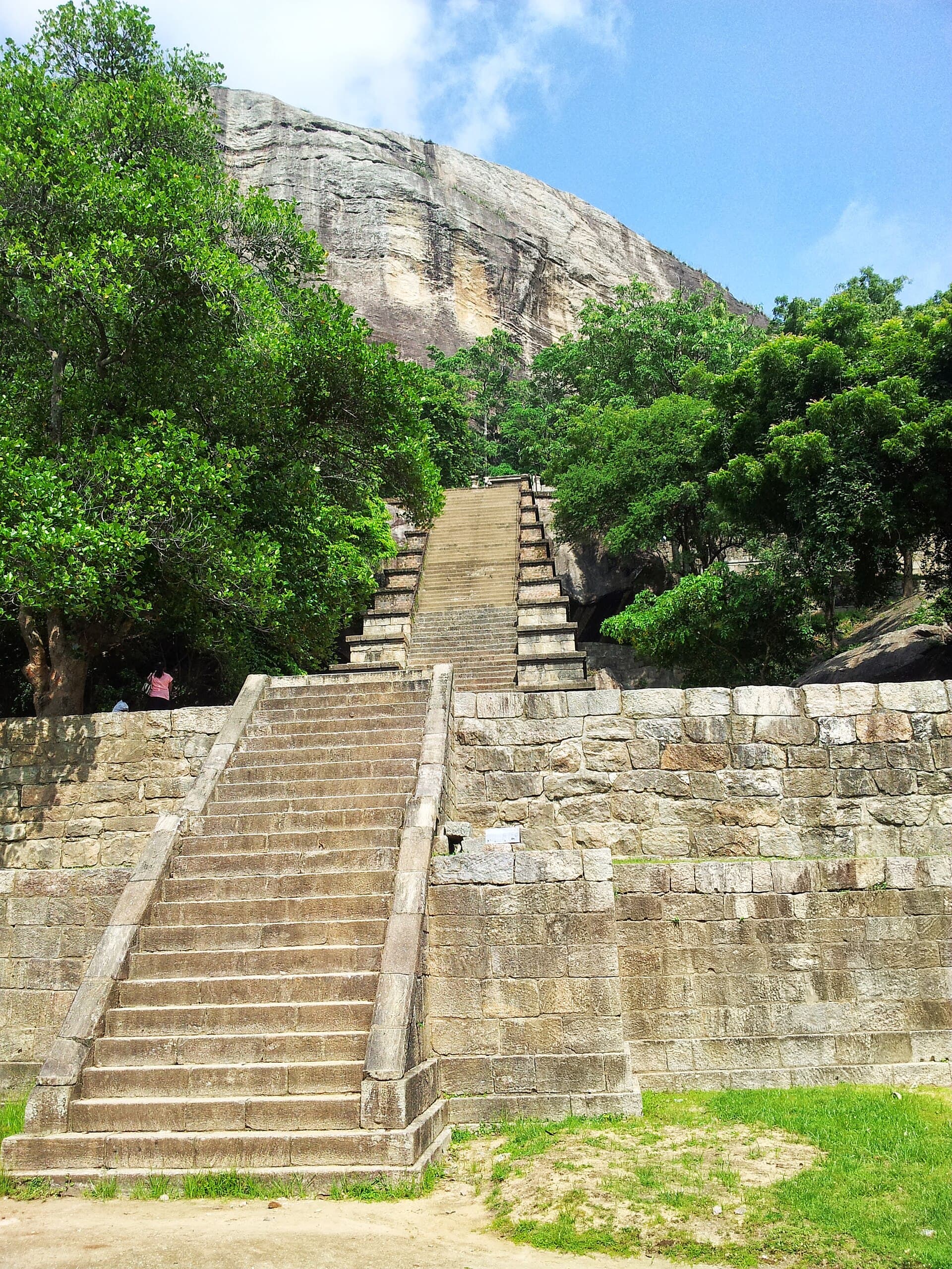 Stone staircase at Yapahuwa fortress in Sri Lanka