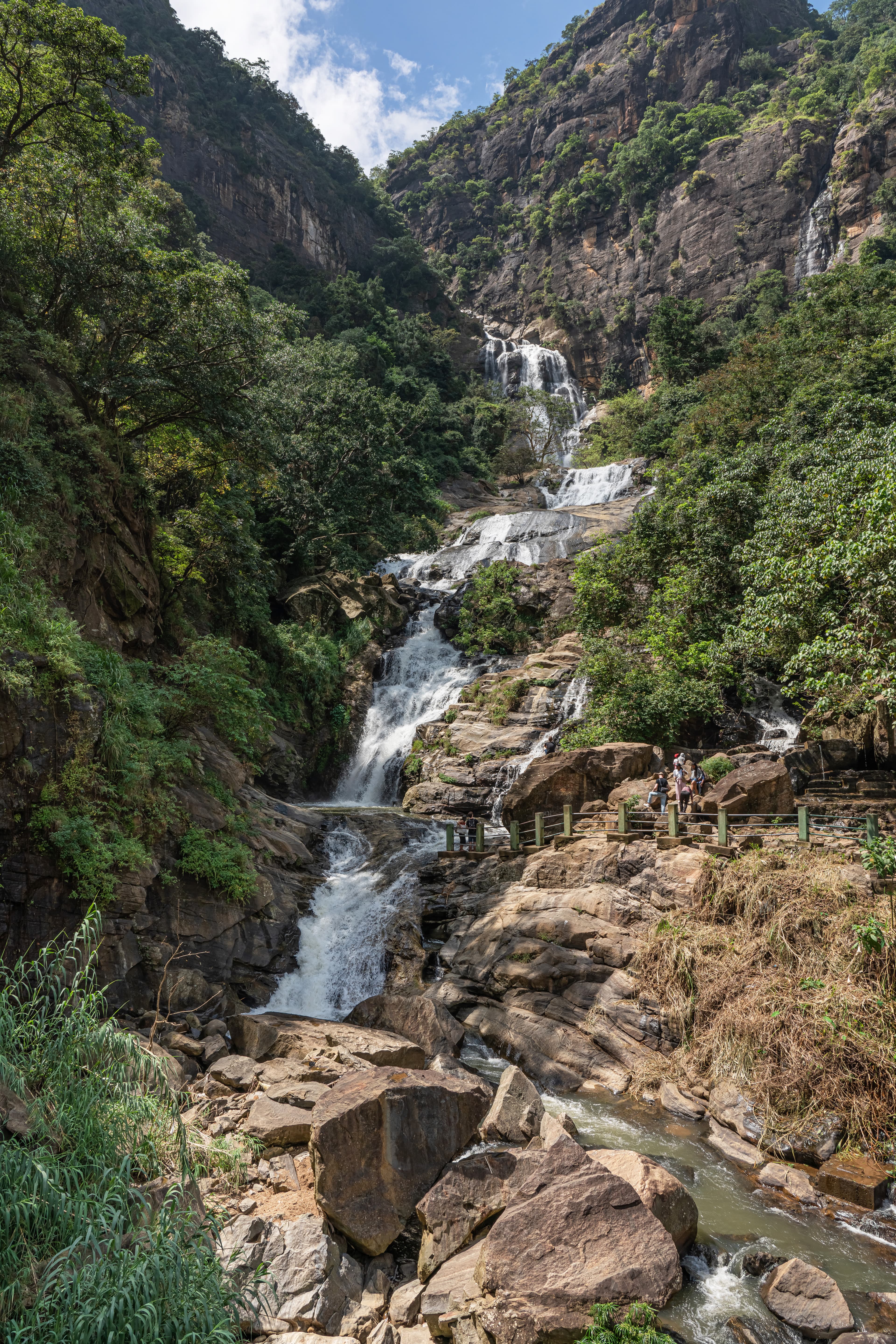 Ravana Falls dropping beside the Ella–Wellawaya road