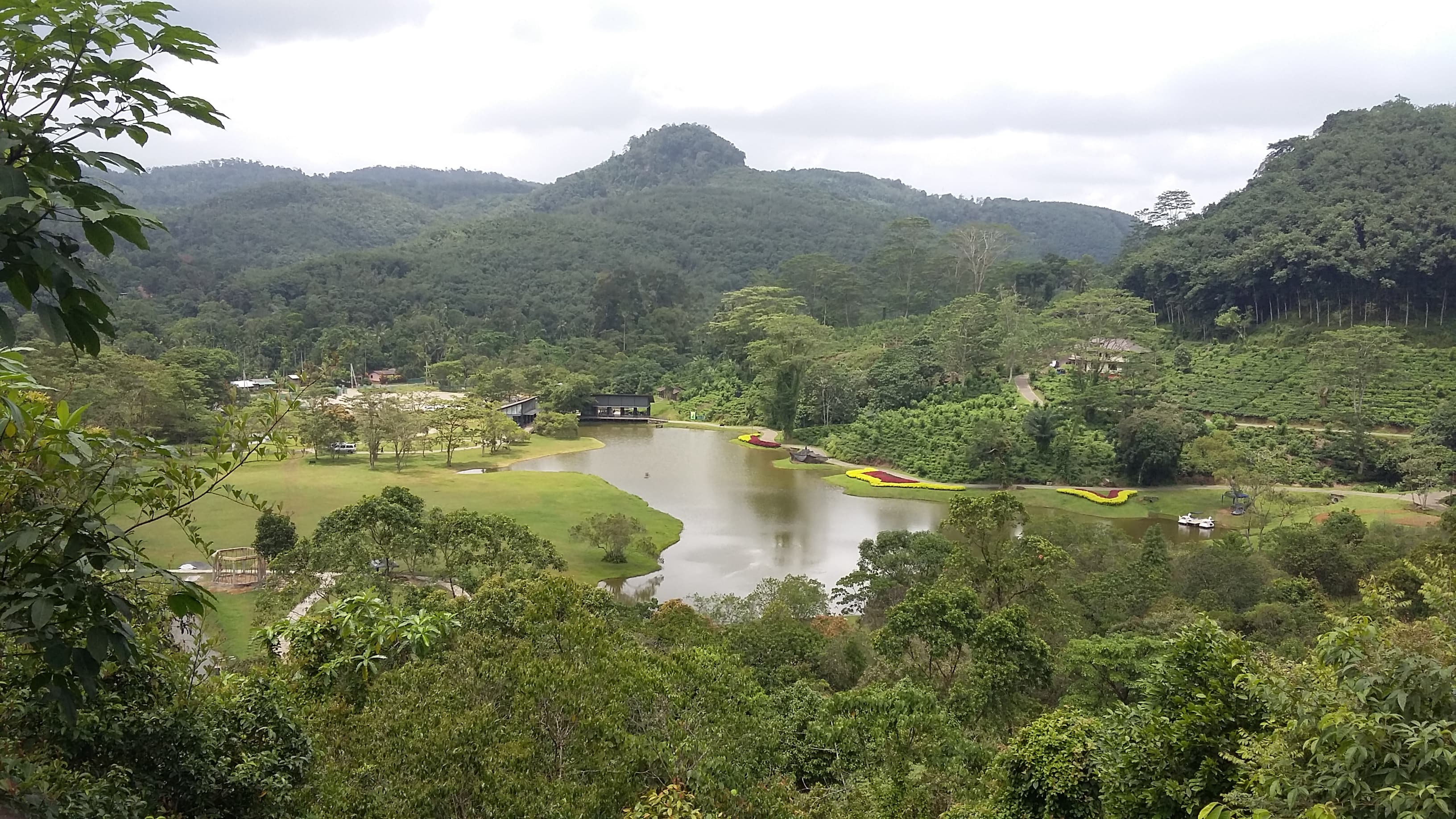 Lawns and wet-zone plantings at Seethawaka Botanical Garden