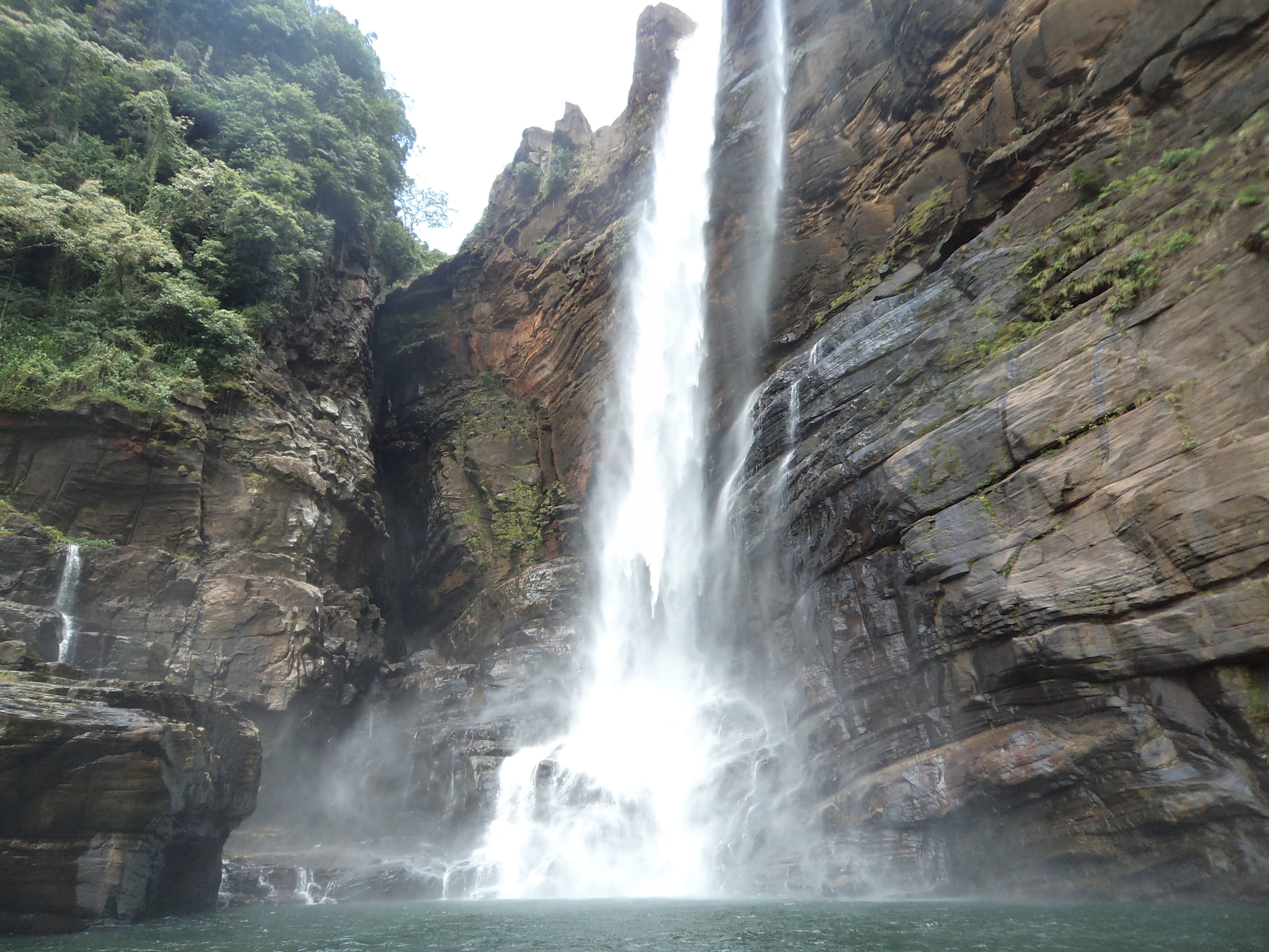Laxapana Falls cascading through the Maskeliya area of Nuwara Eliya District