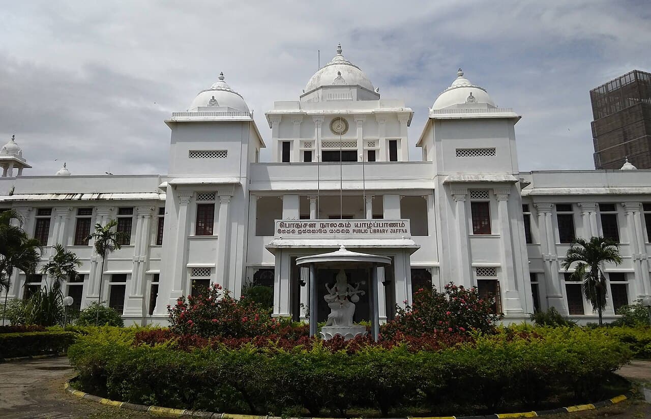 The white domed Jaffna Public Library building
