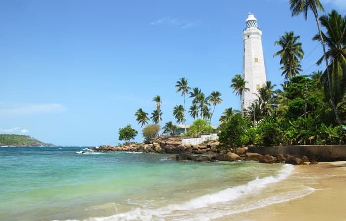 Dondra Head Lighthouse at the southernmost point of Sri Lanka